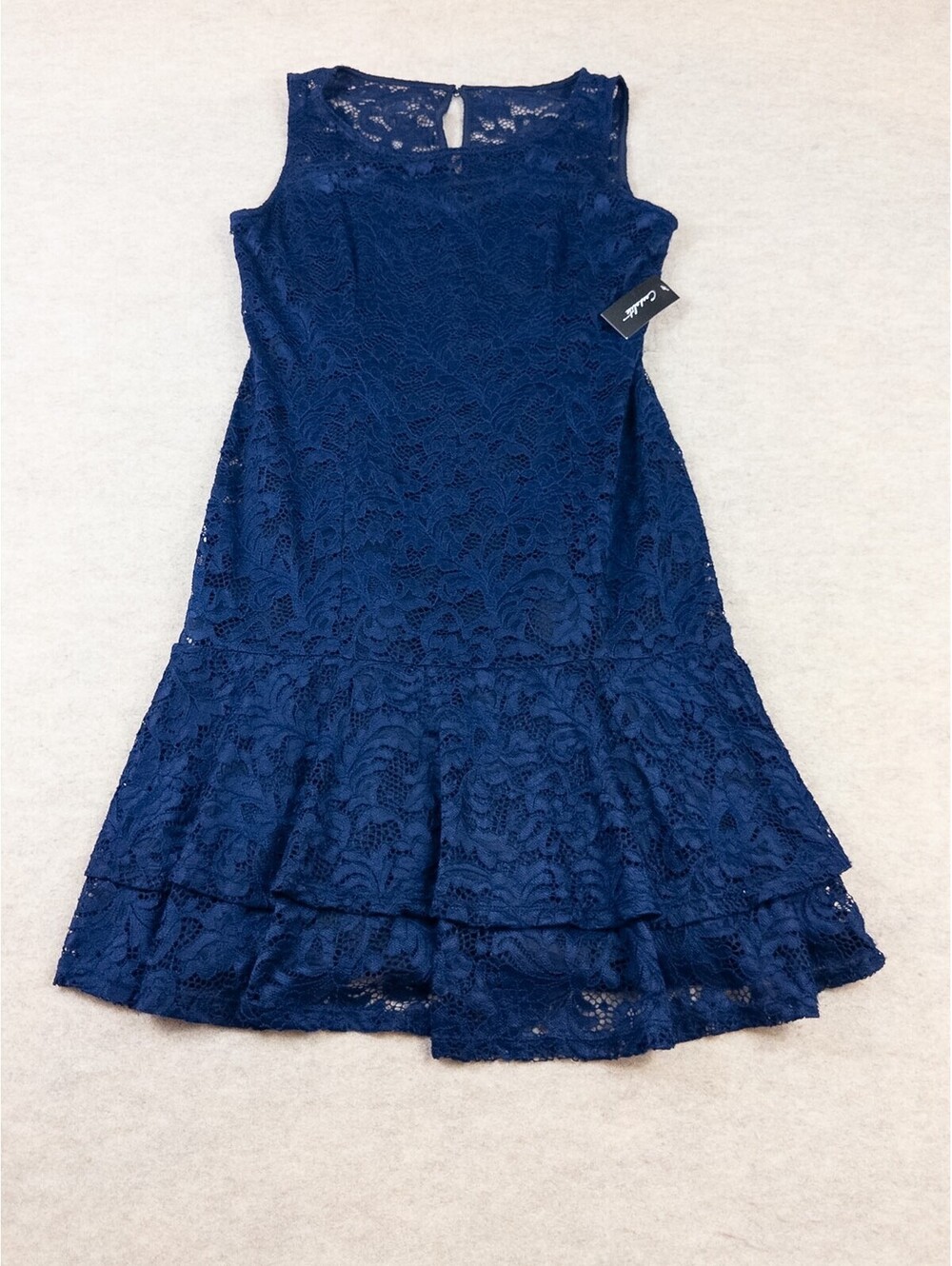 Candalite Navy Blue Lace Sleeveless Dress, N/WT